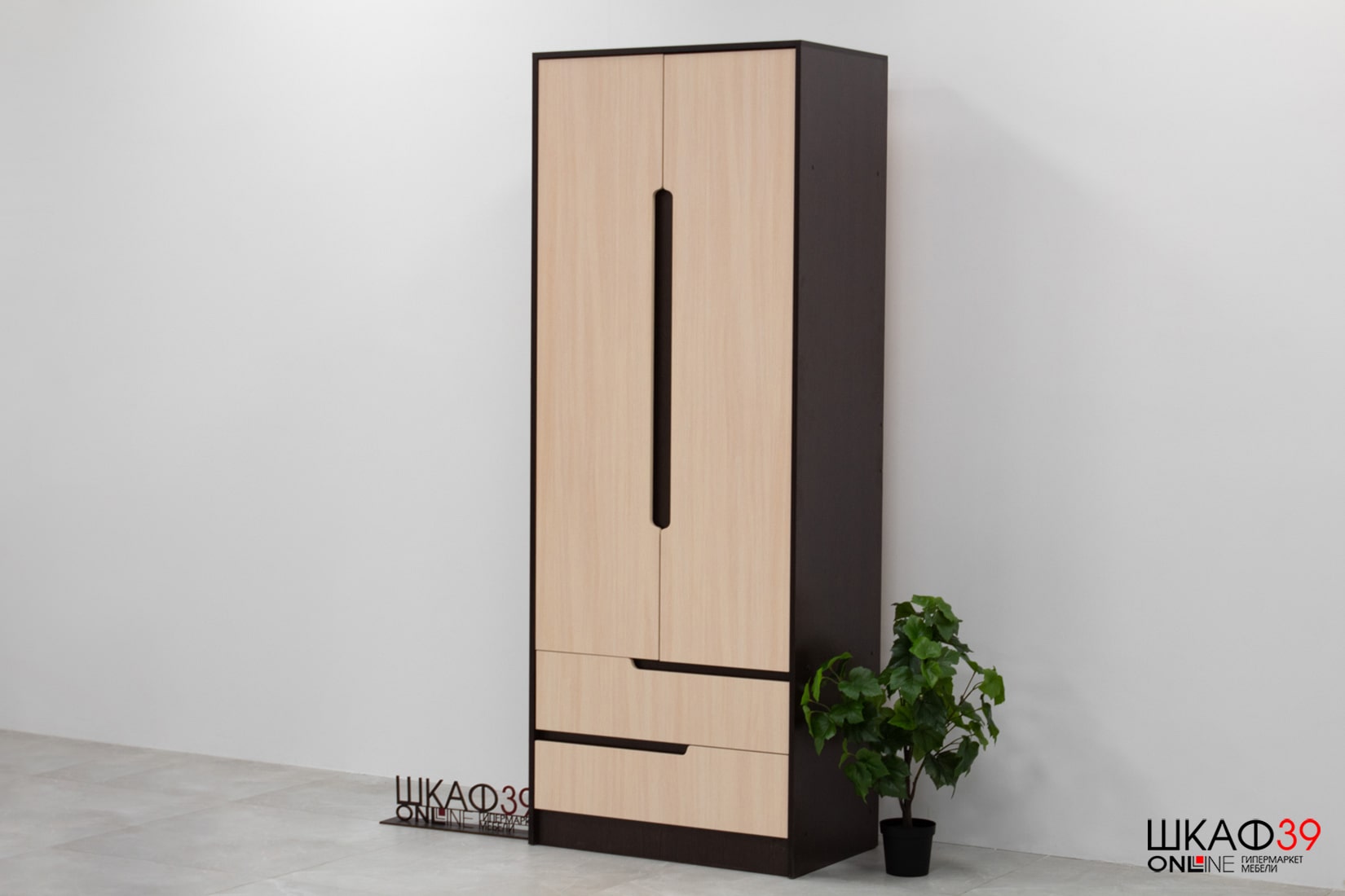 Гавана Шкаф 2-ств. (Дуб молочный)