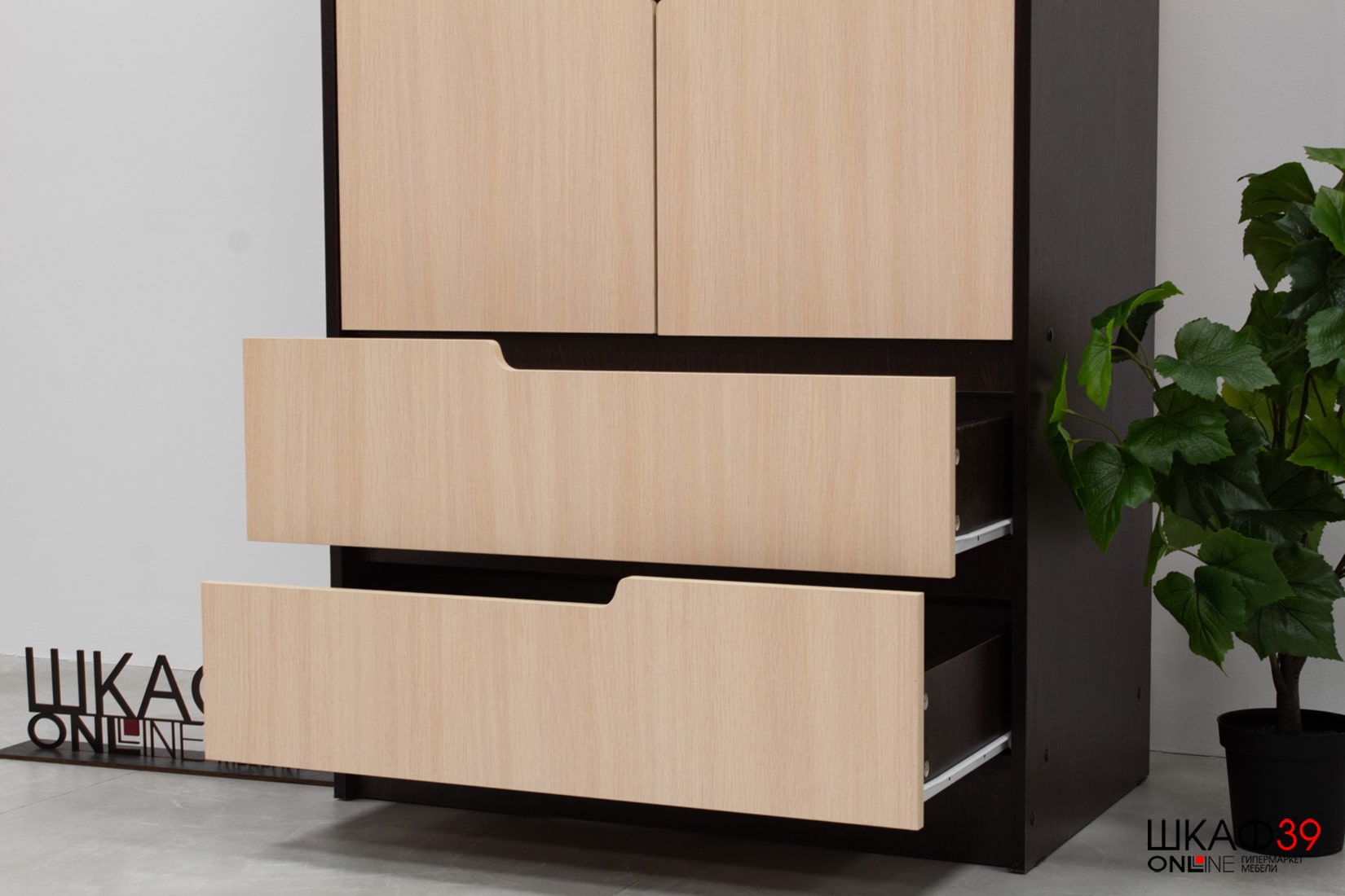 Гавана Шкаф 2-ств. (Дуб молочный)