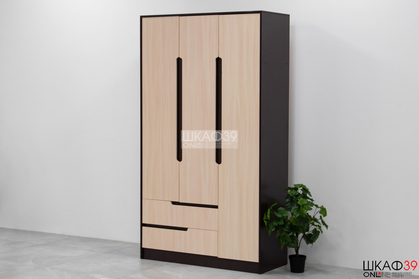 Гавана Шкаф 3-ств. (Дуб молочный)