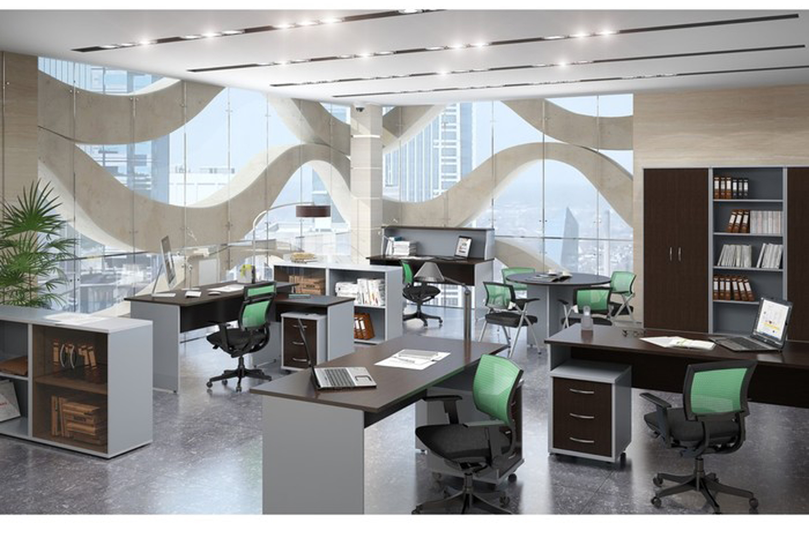 IMAGO СТ-1.2 Шкаф комбинированный Венге Магия/Металлик