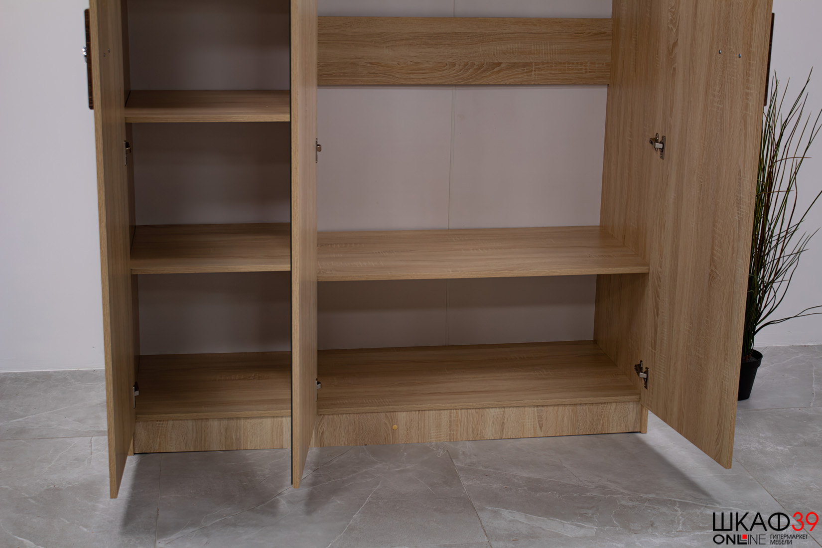 Шкаф 3-х створчатый Мадлен (Дуб шале мореный)