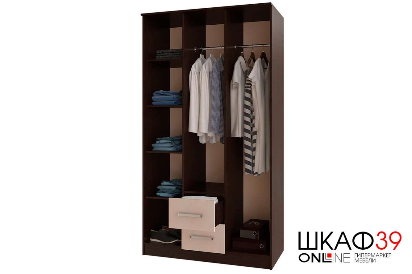 Шкаф 3-х дверный Фиеста, венге/лоредо