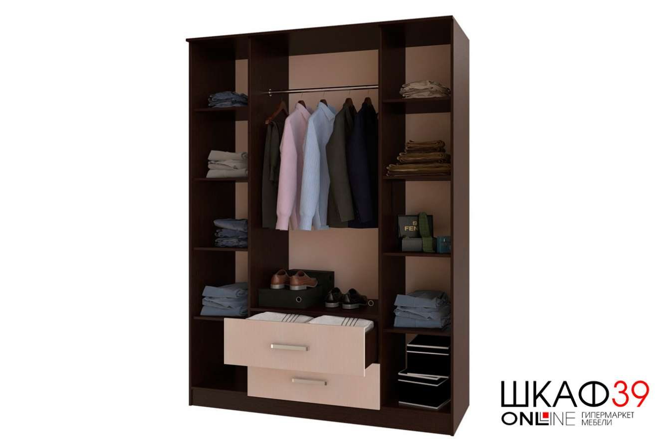 Шкаф 4-х дверный Фиеста, венге/лоредо