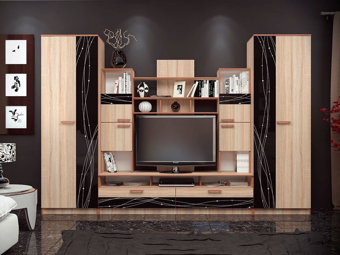 Стенка в гостиную Багира, кашемир