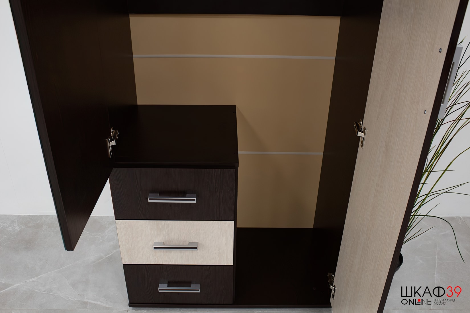 Шкаф 2-х дверный Белла, венге