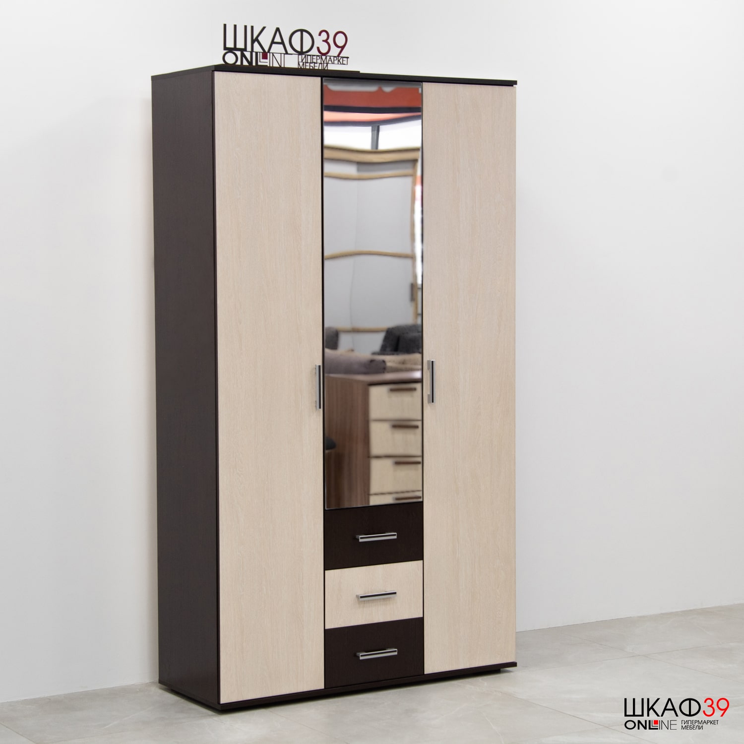 Шкаф 3-х дверный Белла, венге