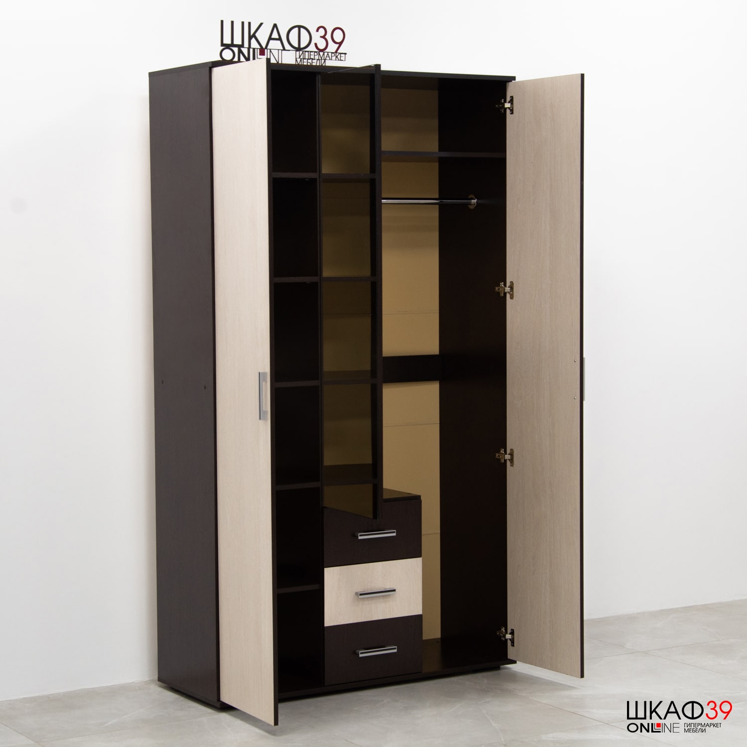 Шкаф 3-х дверный Белла, венге