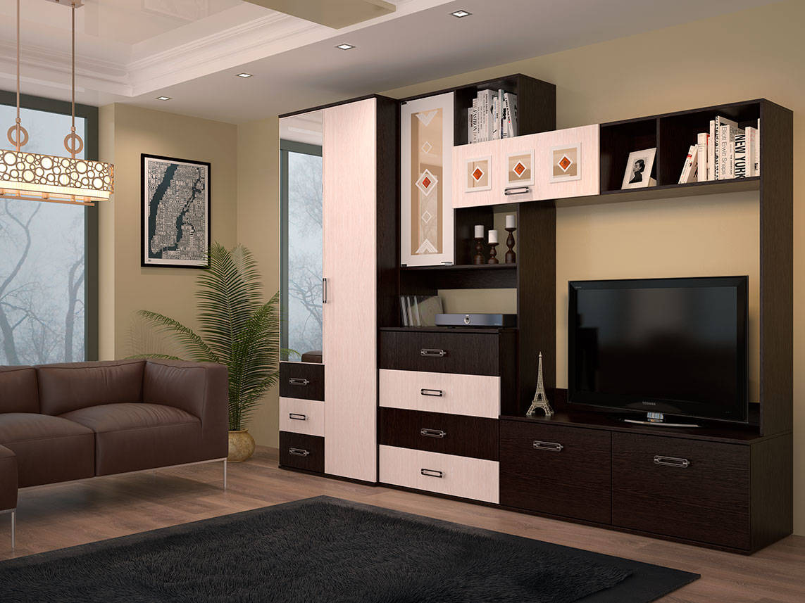 Гостиная модульная Белла. Комплект 2