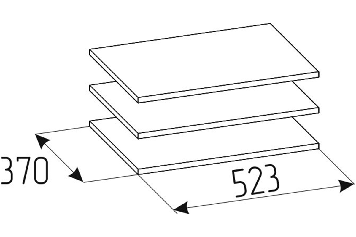 Комплект полок Nature 72, дуб крафт