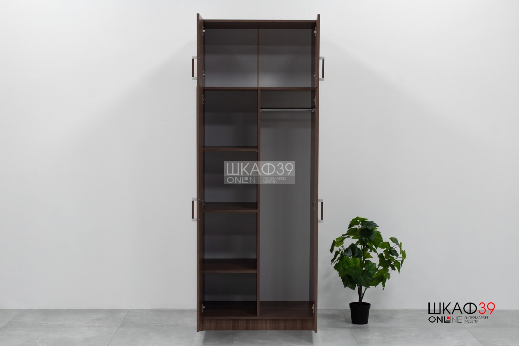 Шкаф 2-х ств. с перегородкой ясень шимо