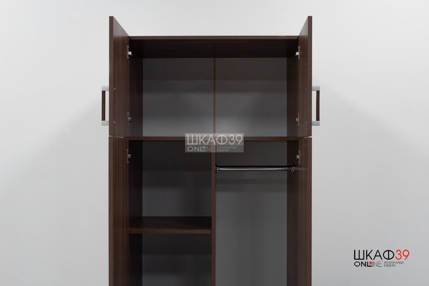 Шкаф 2-х ств. с перегородкой ясень шимо