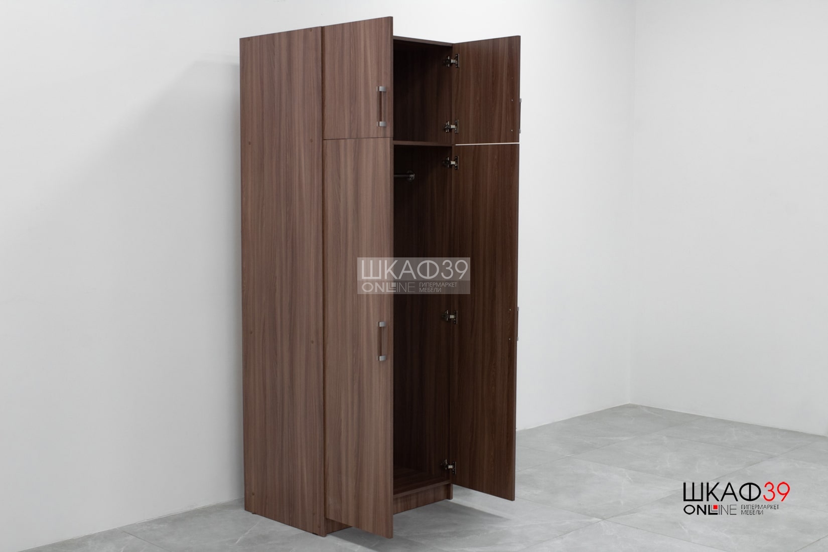 Шкаф 2-х ств. с перегородкой ясень шимо