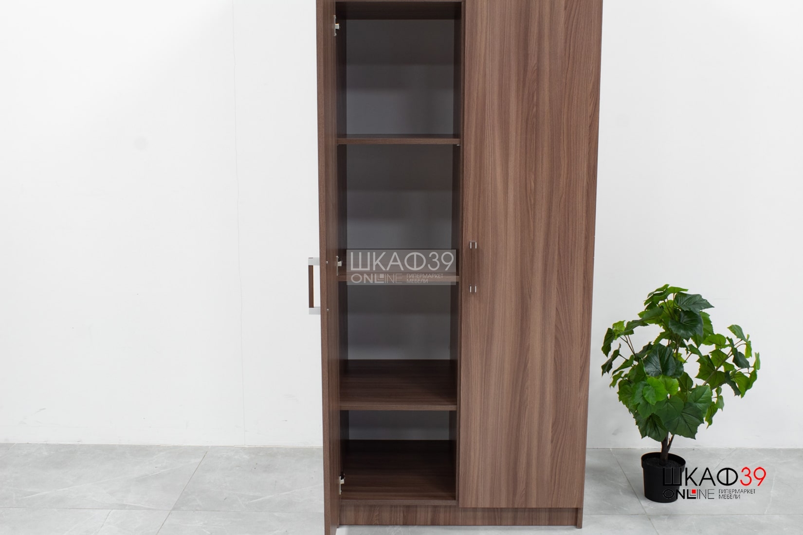 Шкаф 2-х ств. с перегородкой ясень шимо