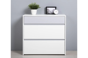 Торонто 13.321 Комод Белый/Стальной серый