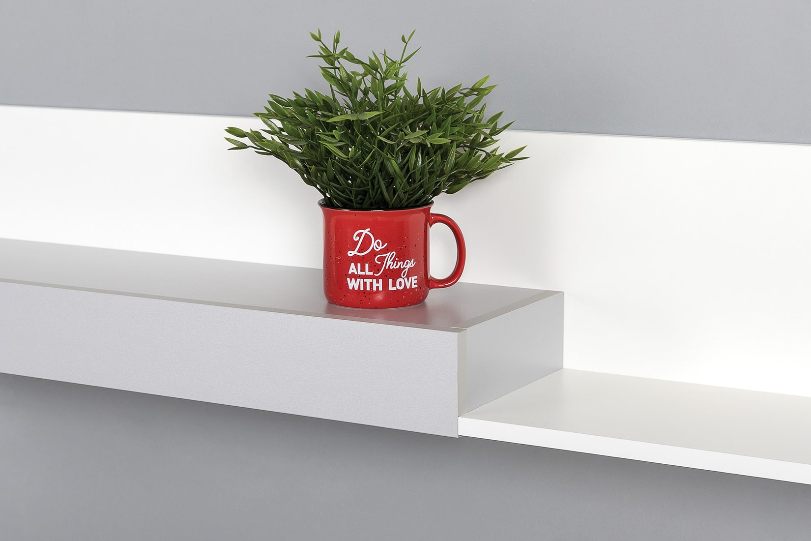 Торонто 16.475 Полка Белый/Стальной серый