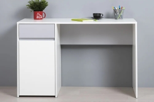 Торонто 12.149 Стол письменный Белый/Стальной серый