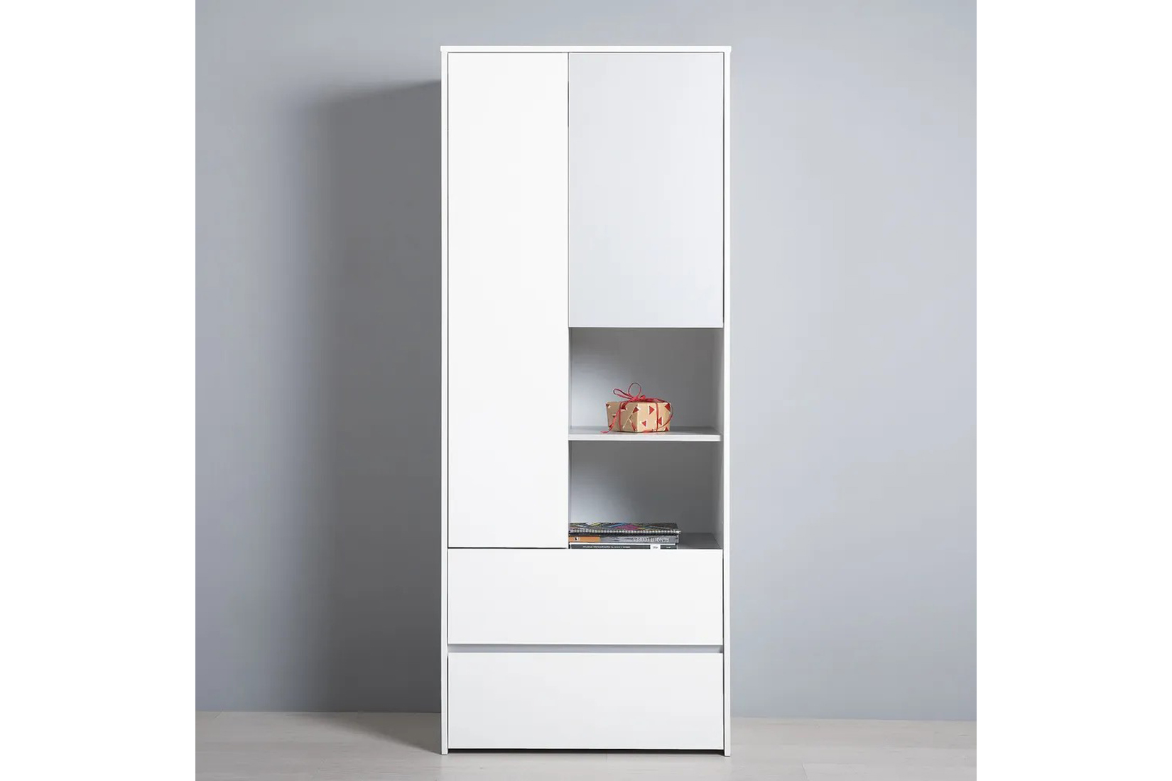 Торонто 13.333 Шкаф Белый/Стальной серый