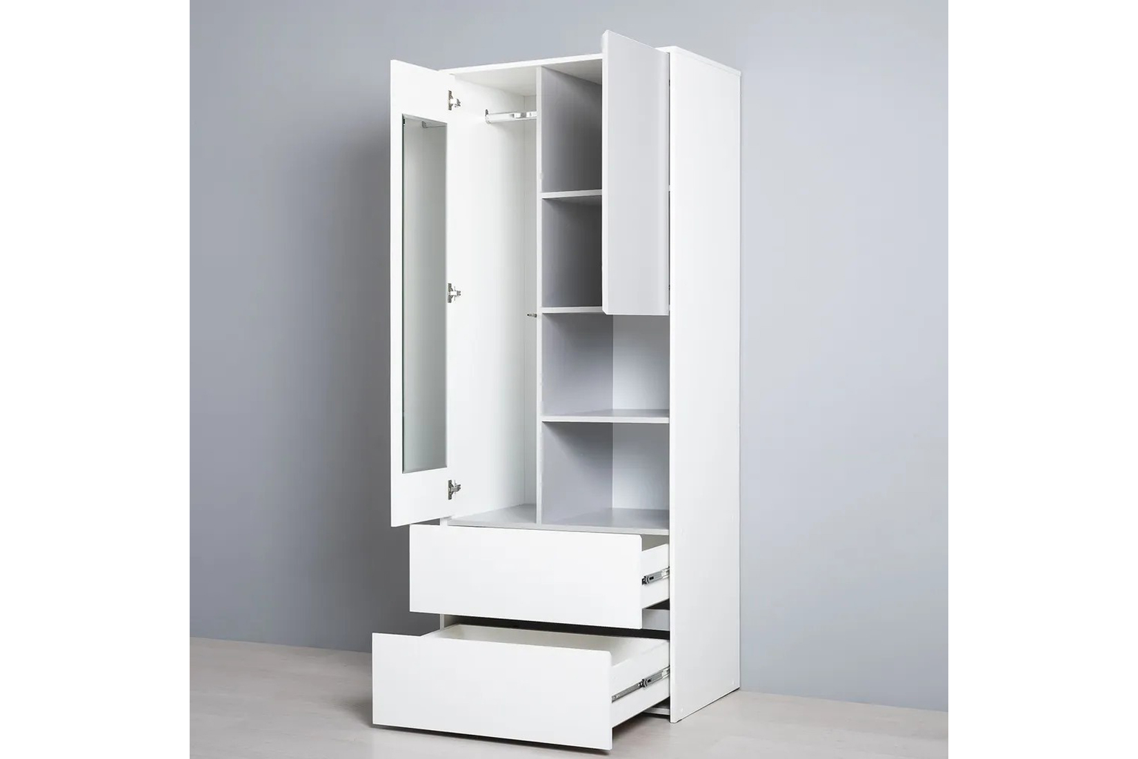 Торонто 13.333 Шкаф Белый/Стальной серый