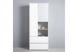 Торонто 13.333 Шкаф Белый/Стальной серый