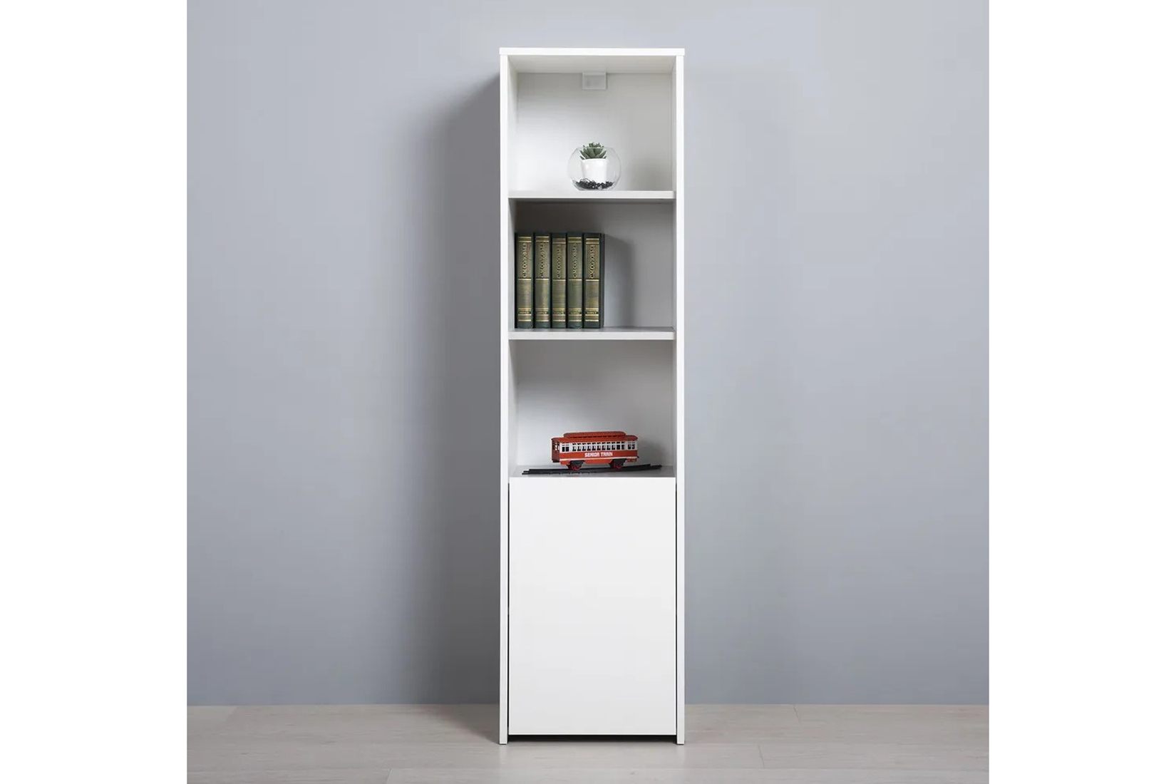 Торонто 13.13 Шкаф комбинированный Белый/Стальной серый