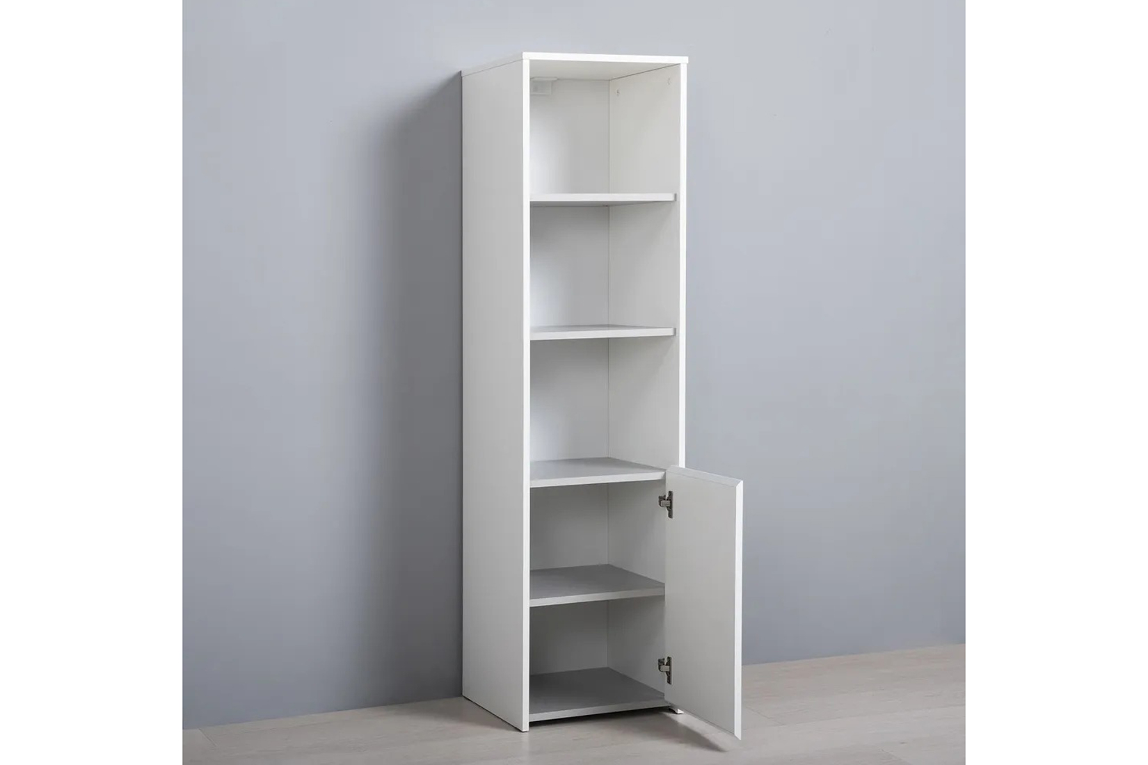 Торонто 13.13 Шкаф комбинированный Белый/Стальной серый