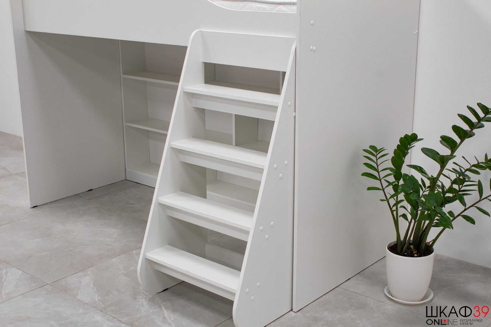 Кровать-чердак с лестницей Трио КР-07 80х186