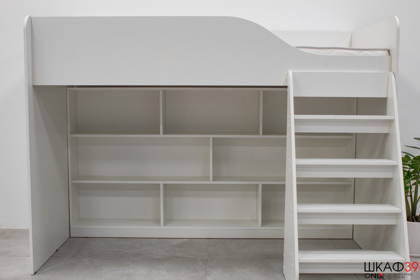 Кровать-чердак с лестницей Трио КР-07 80х186