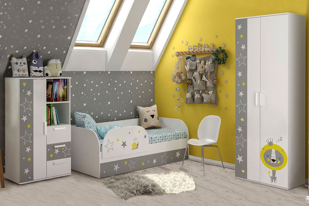 Кровать с подъёмным механизмом Трио КРП-01 80х186, звездное детство