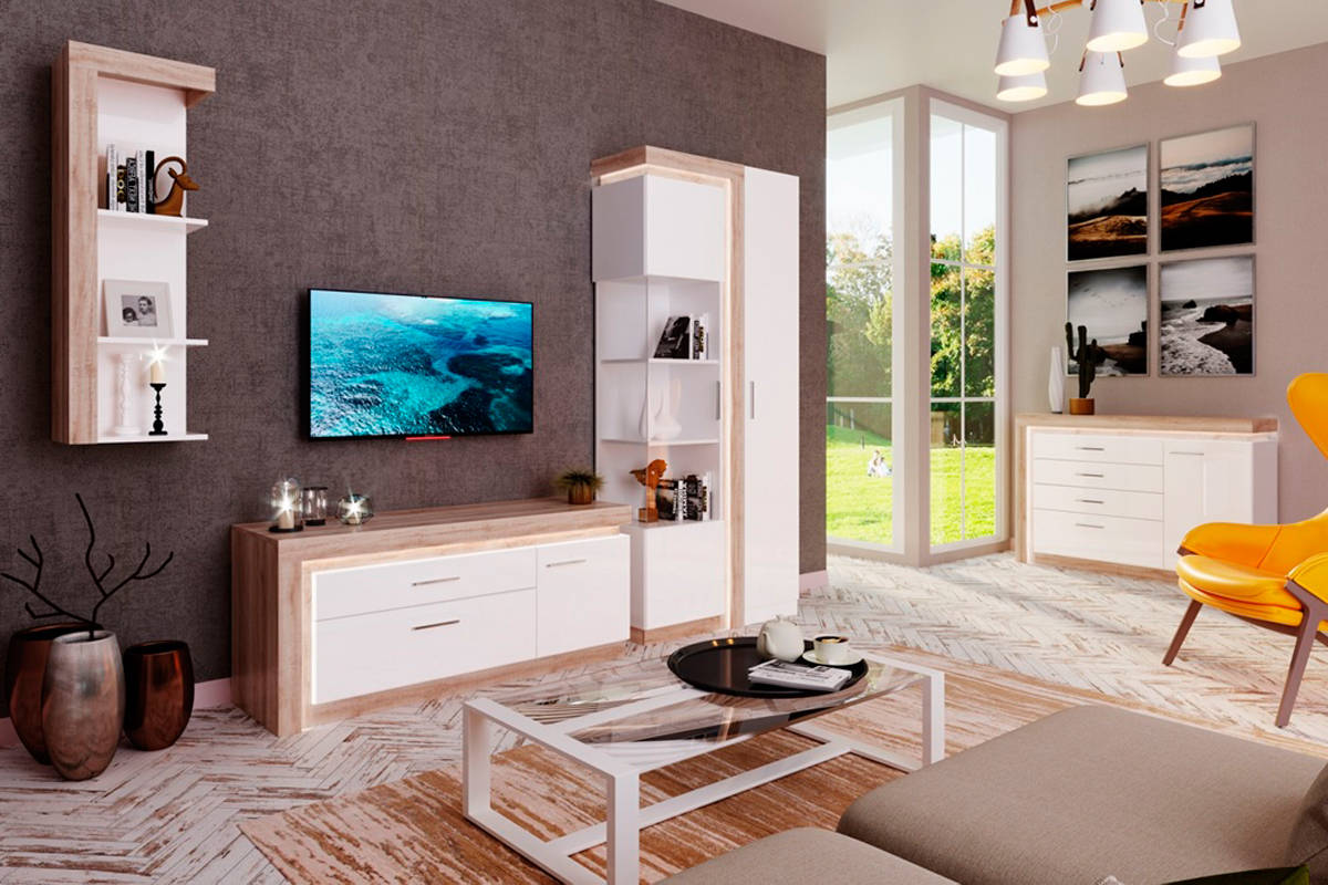 Тумба для ТВ закрытая Люмен 02