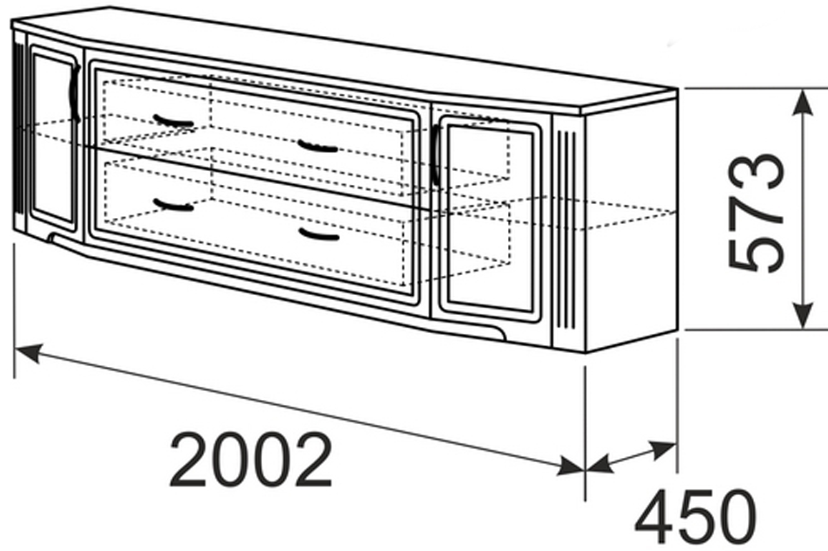 Тумба для ТВ закрытая Виктория 14