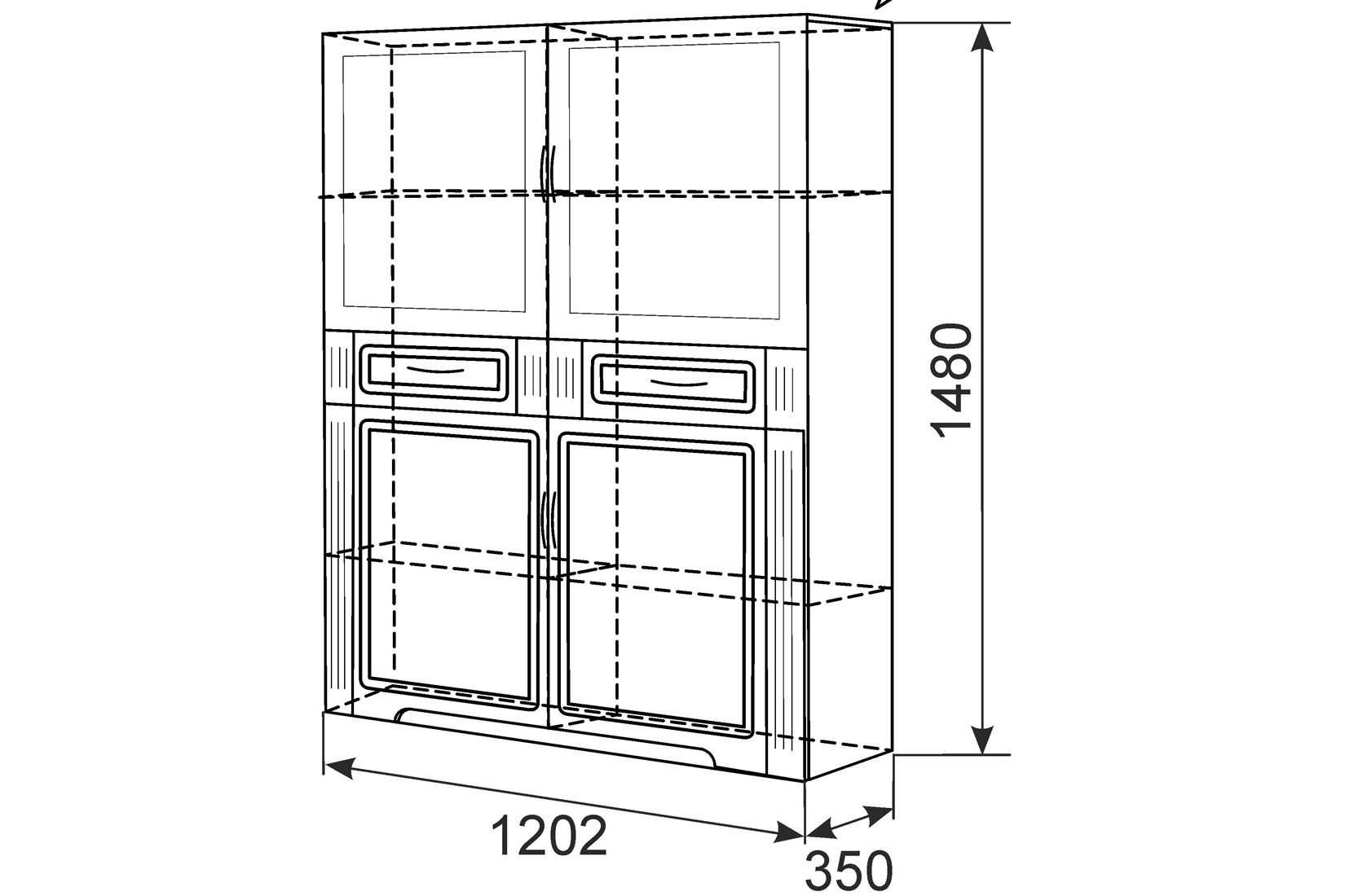 39 Шкаф комбинированный Виктория