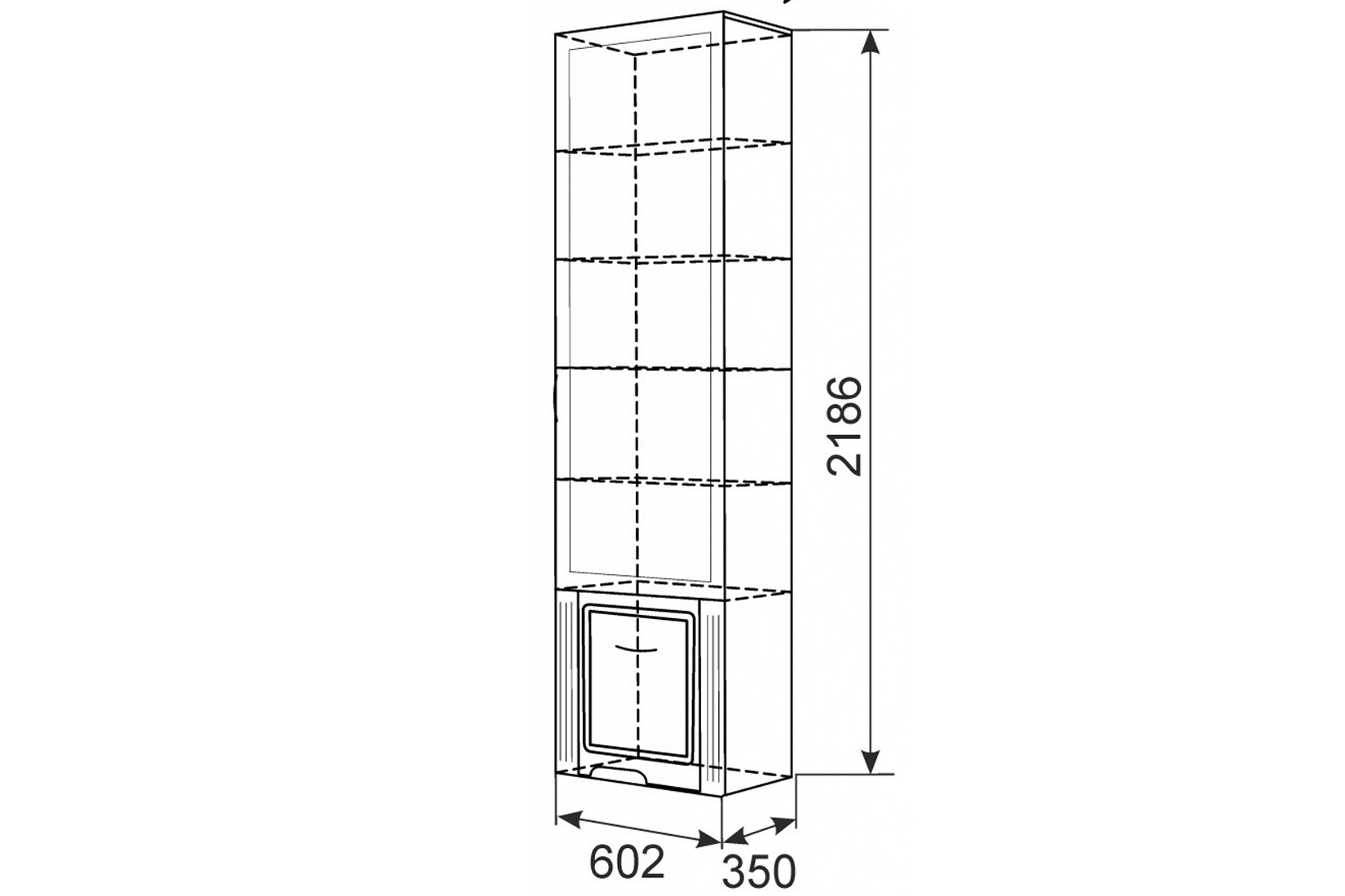 Шкаф для посуды Виктория 40