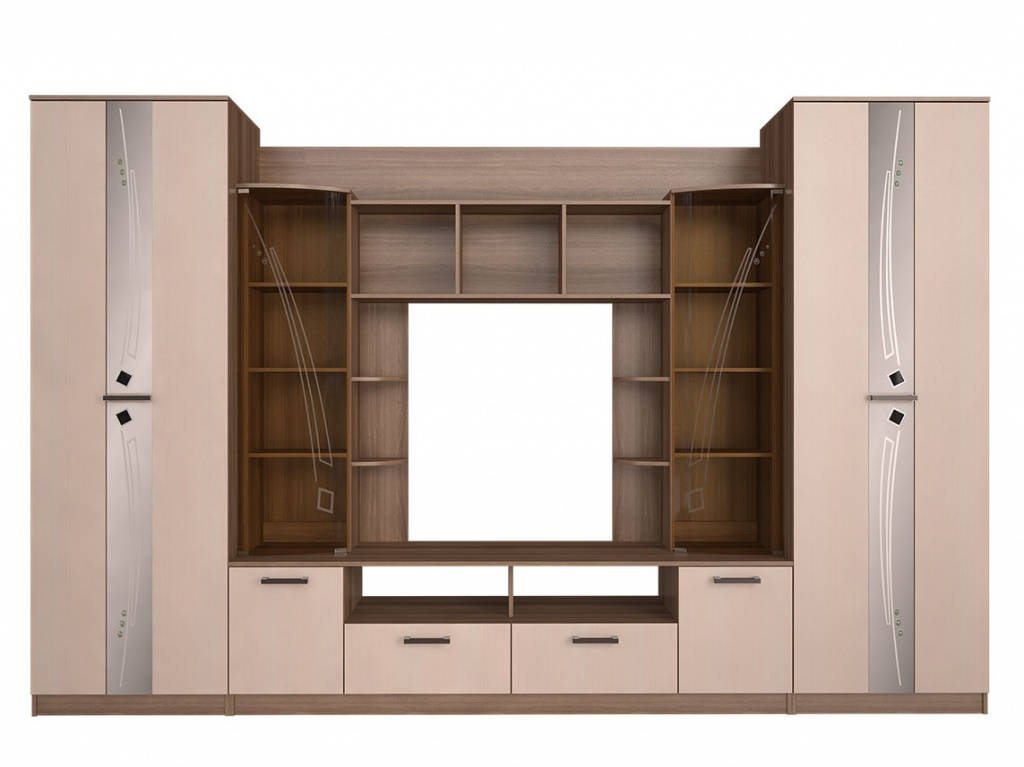 Стенка в гостиную Венеция, ясень шимо