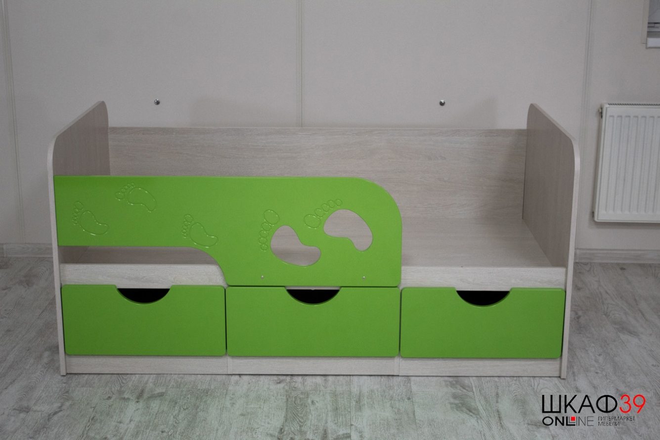 Кровать Минима Лего 80х160, лайм глянец