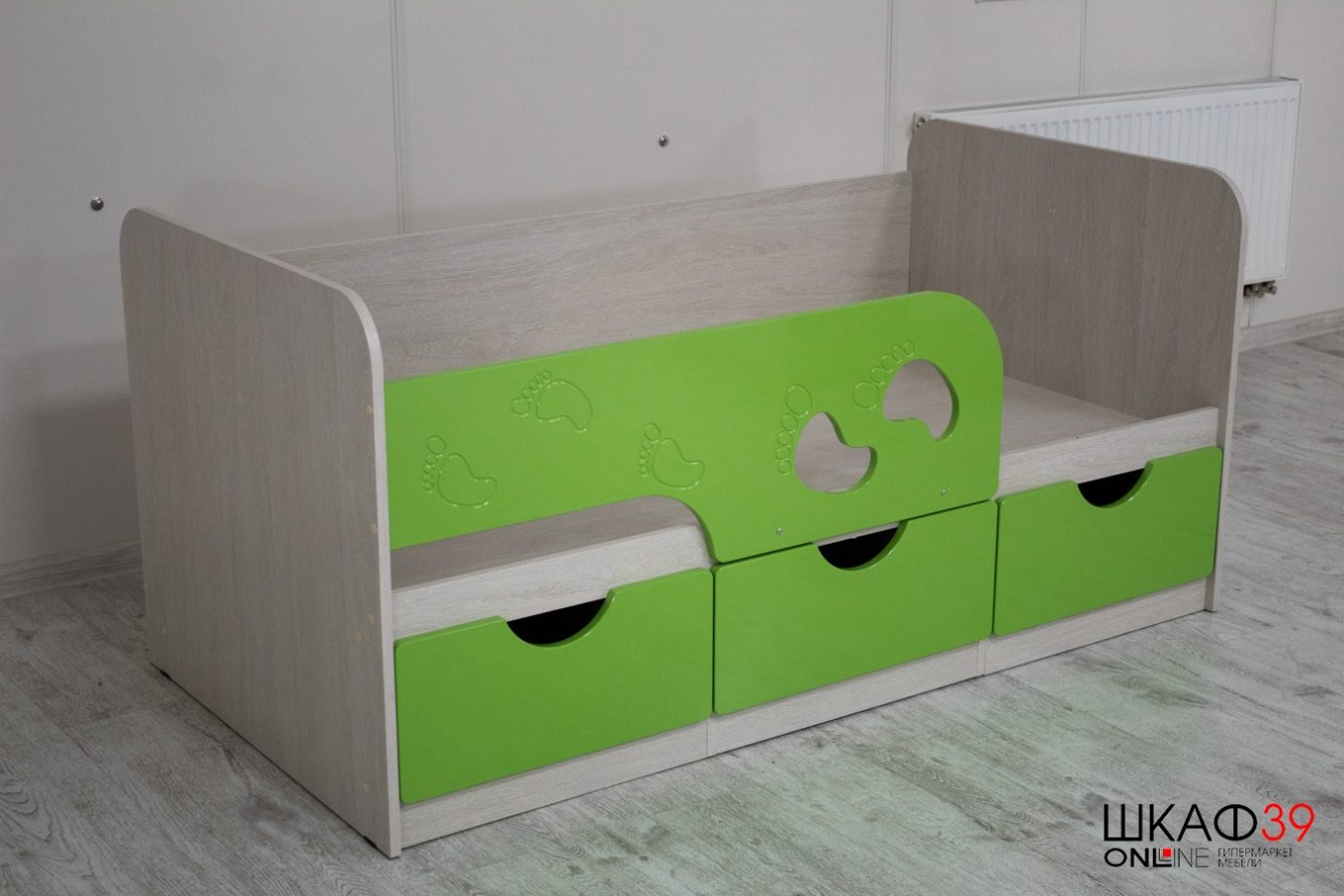 Кровать Минима Лего 80х160, лайм глянец