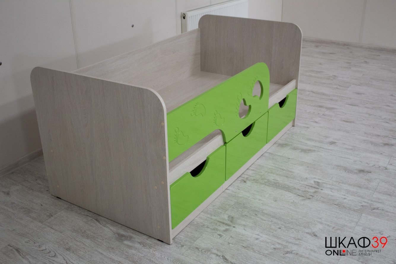 Кровать Минима Лего 80х160, лайм глянец