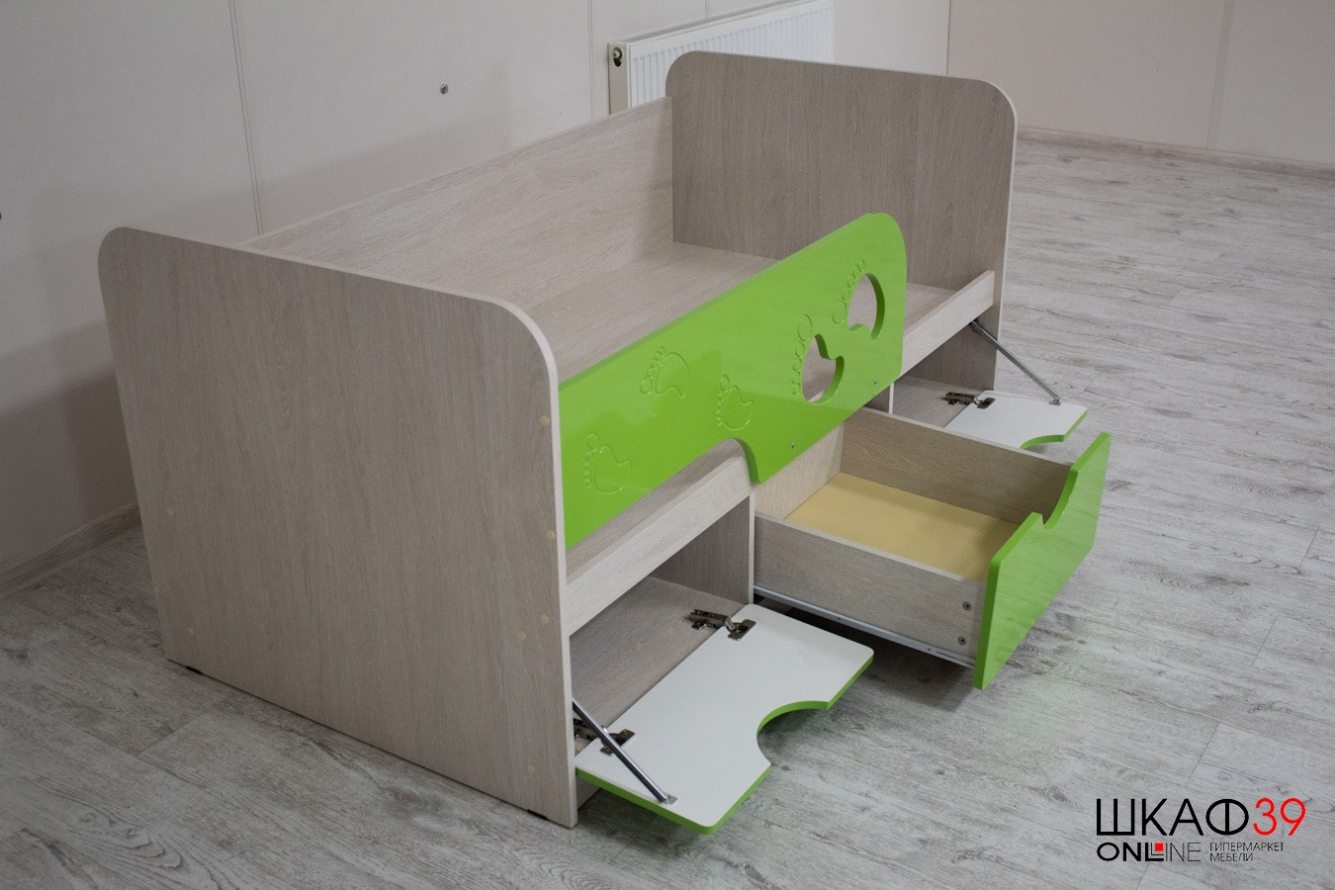 Кровать Минима Лего 80х160, лайм глянец