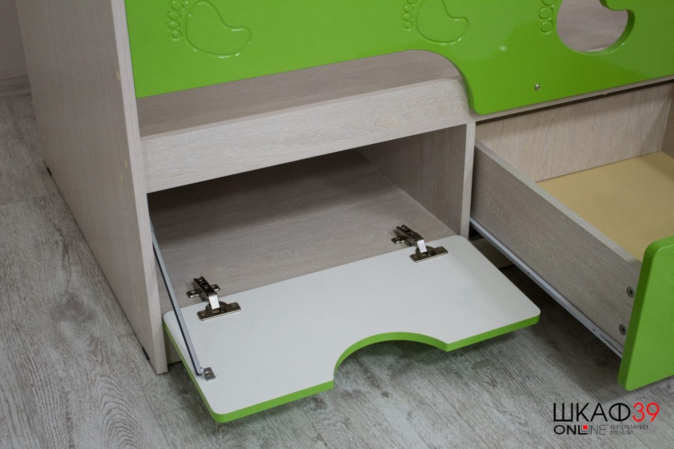 Кровать Минима Лего 80х160, лайм глянец