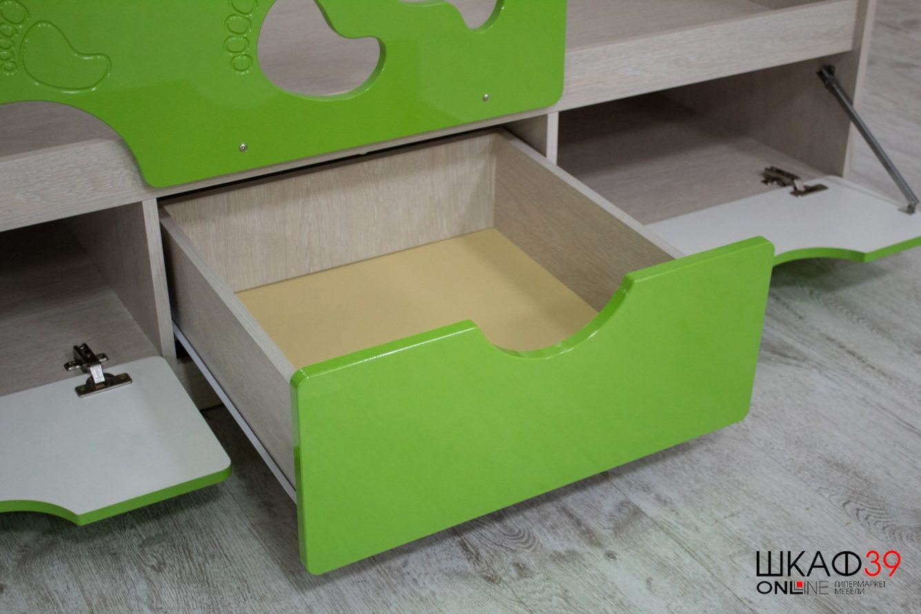 Кровать Минима Лего 80х160, лайм глянец