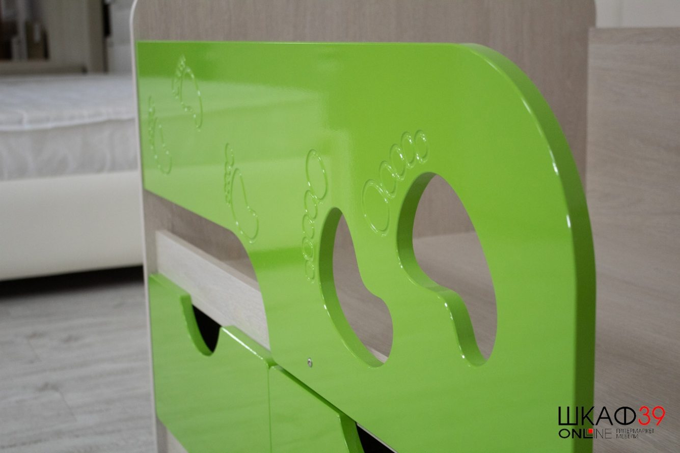 Кровать Минима Лего 80х160, лайм глянец