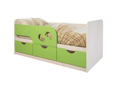 Кровать Минима Лего 80х160, лайм глянец