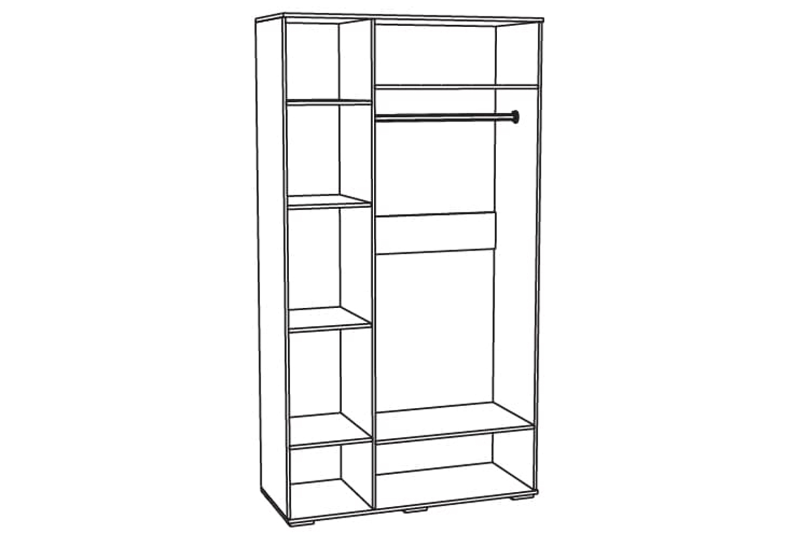 Шкаф трехстворчатый ЛШ-24, Ливорно, Дуб сонома