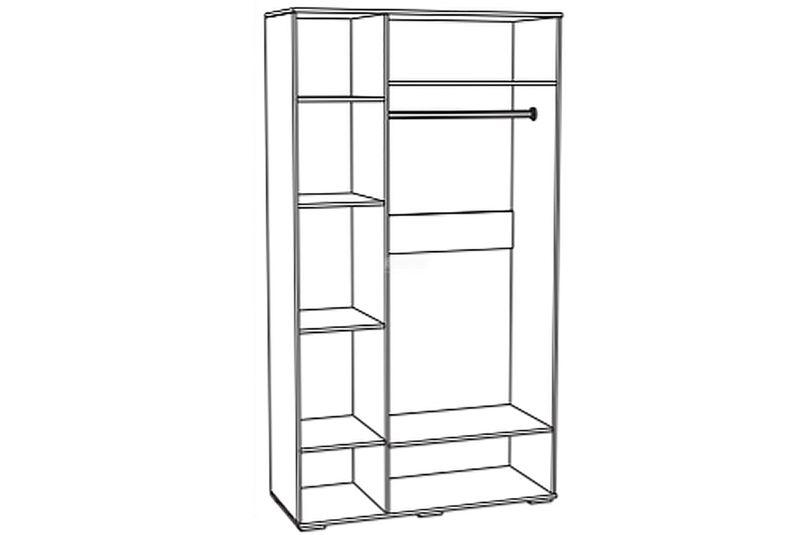 Шкаф трехстворчатый ЛШ-24, Ливорно, Орех донской