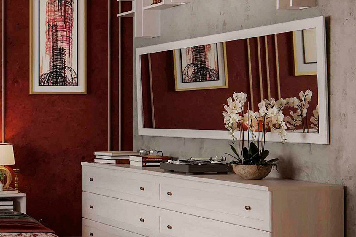 Зеркало навесное Sherlock 75, ясень светлый