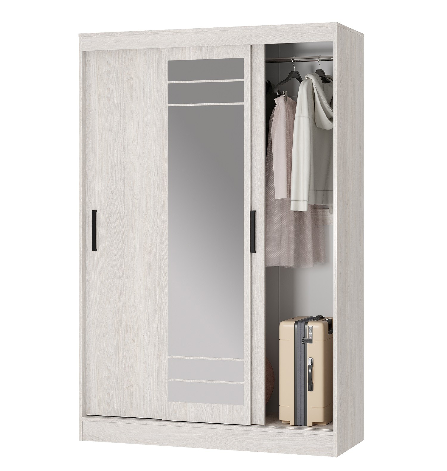 Шкаф-купе Тео ШКК-02, ясень белый