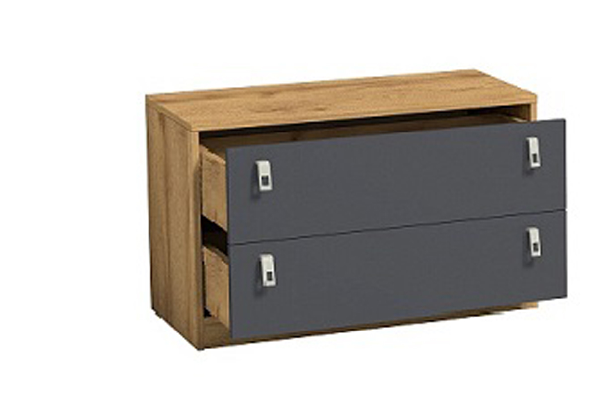 Тумба для обуви закрытая Комфорт 17, дуб золотистый