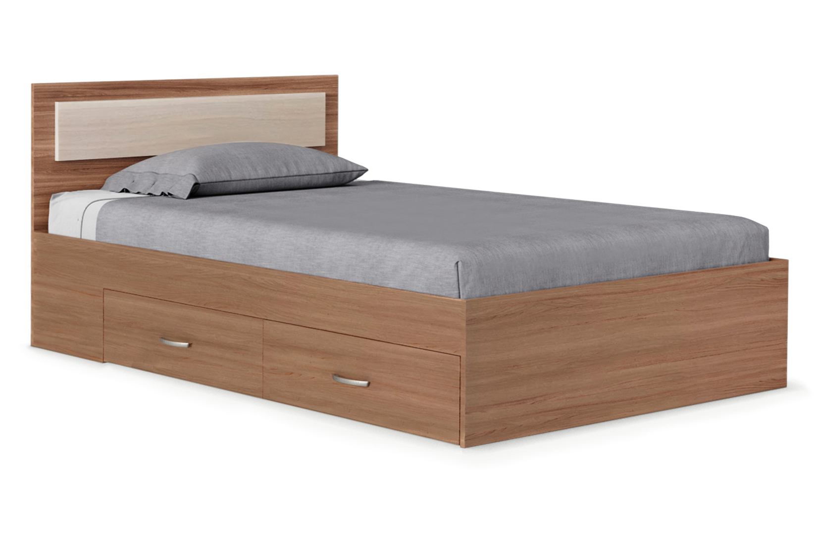 Жаклин Корпус с ящиками без основания 90х200 см. Ясень шимо темн/светлый