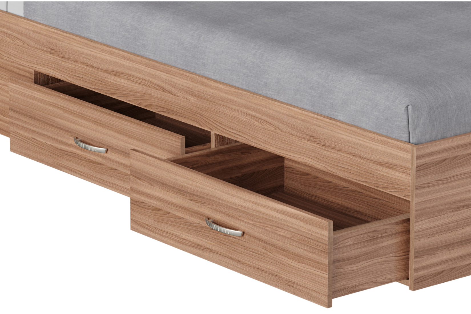 Жаклин Корпус с ящиками без основания 90х200 см. Ясень шимо темн/светлый