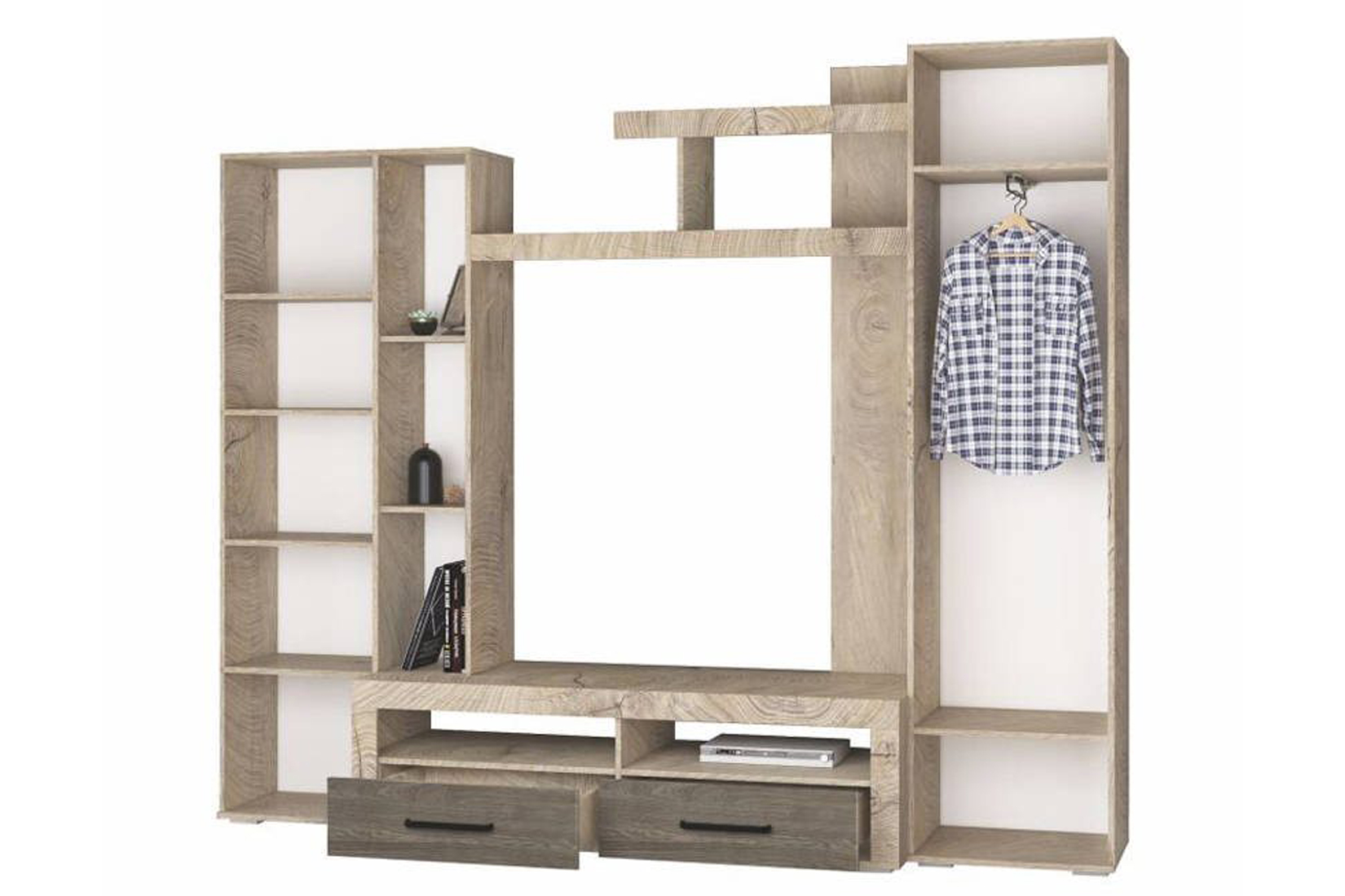 Стенка в гостиную Марсель-4, дуб крафт табачный