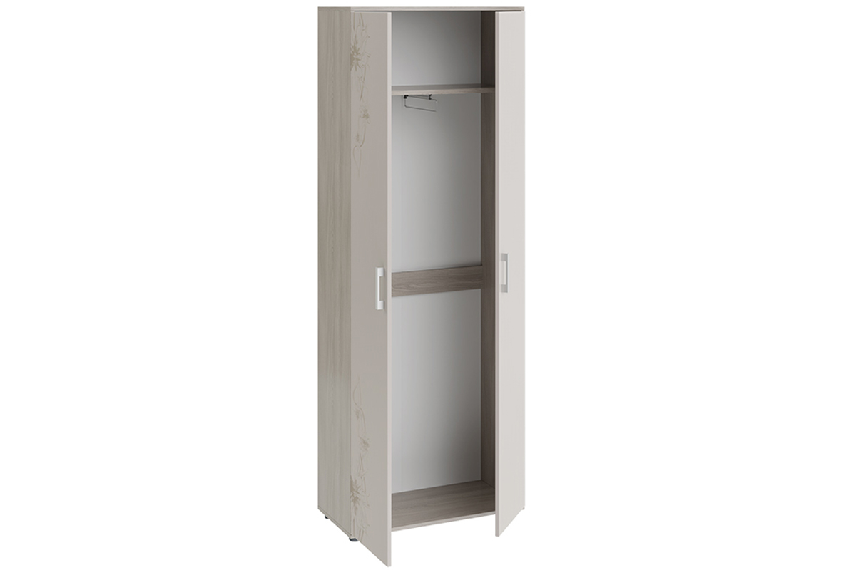 Шкаф комбинированный «Витра» тип 1 Ясень шимо/Сатин матовый с рисунком